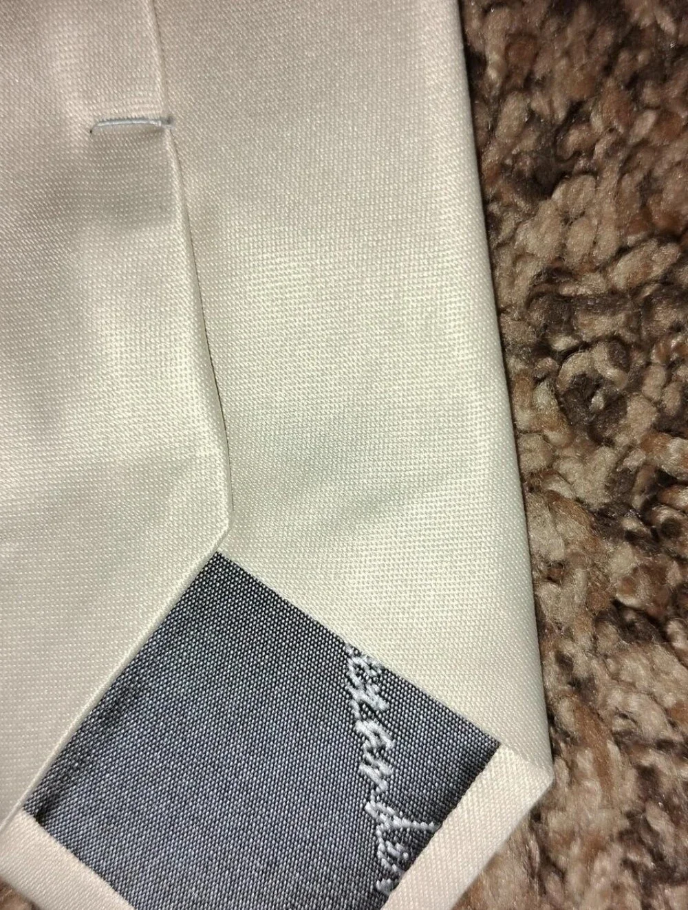 Jacob Alexander Zipper Tie – Solid Champagne/Ivory Microfiber Boys New